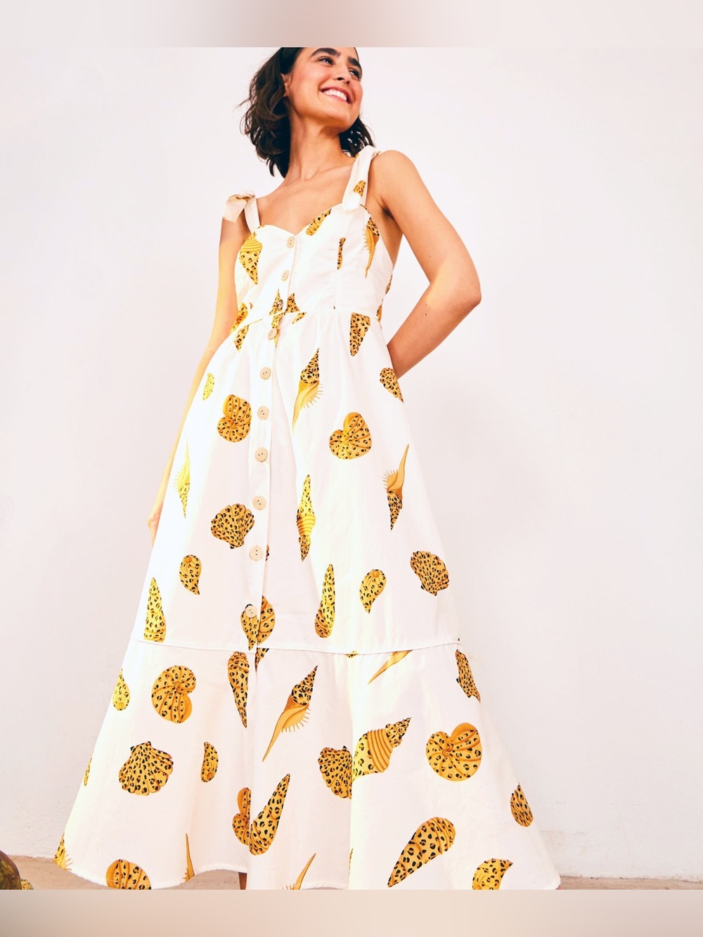 NWT Farm Rio Leopard Shell Midi Dress - Picture 3 of 8